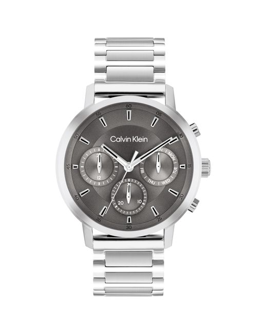 Calvin Klein Gray 41mm - 3h Quartz Movement - Stainless Steel Bracelet for men