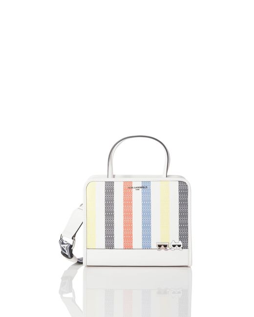 Karl Lagerfeld White Paris Maybelle Satchel