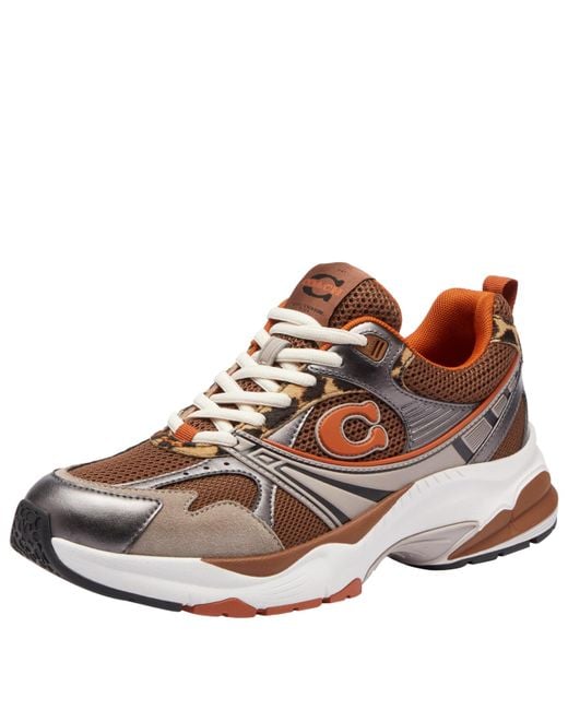 COACH Brown Mesh Sneaker