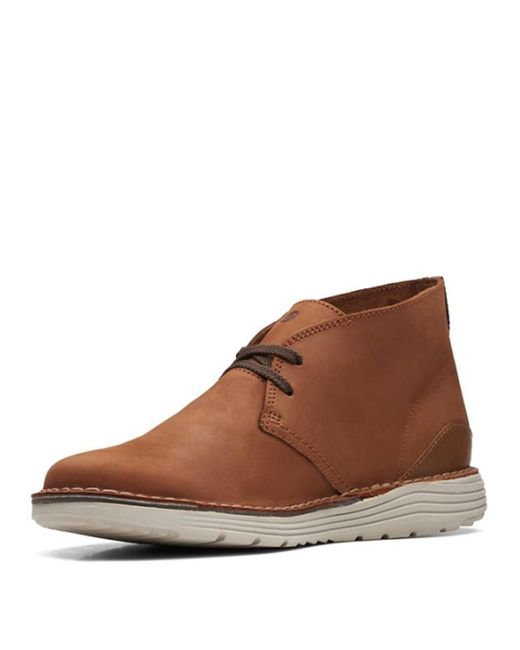 Clarks Brown Brahnz Mid Oxford Boot for men
