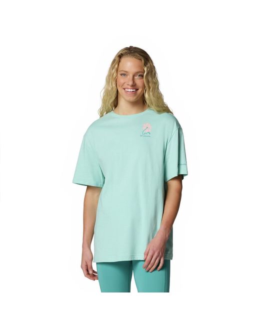 Columbia Blue Rolling Bend Graphic Oversized Tee