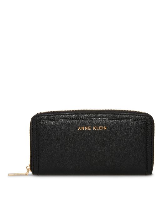 Anne Klein Black Ak Large Curved Wallet