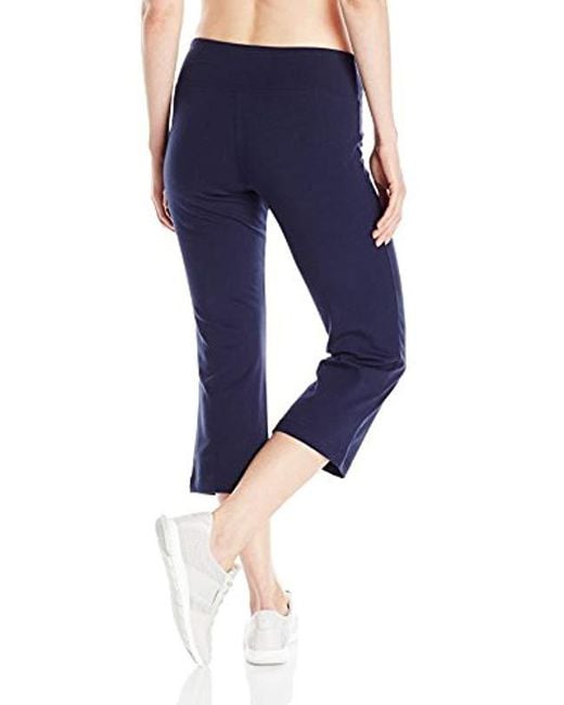 Jockey Slim Capri Flare Athletic Pant in Blue Lyst