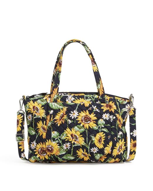 Vera Bradley Cotton Pleated Multistrap Shoulder Satchel Purse Save