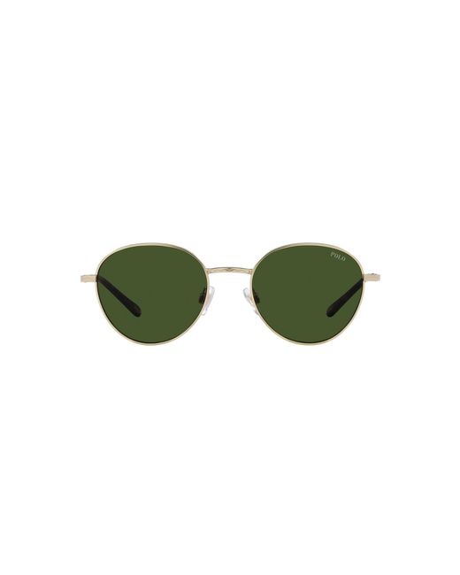Polo Ralph Lauren Green S Ph3144 Round Sunglasses for men
