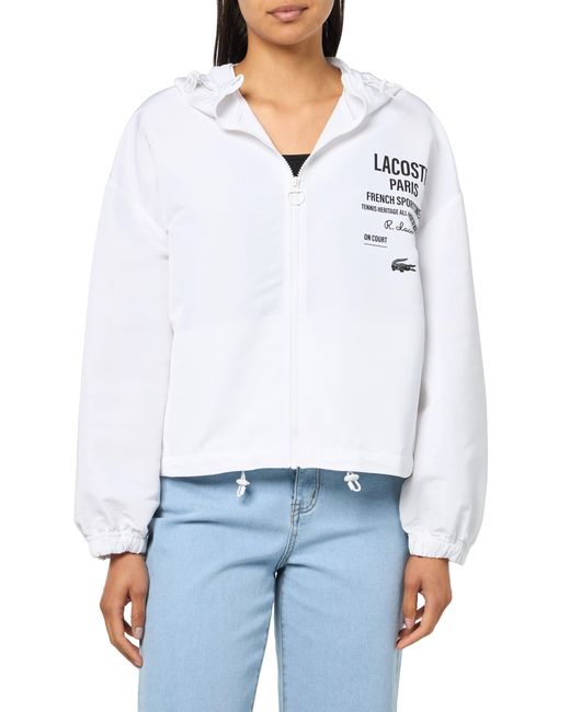 Lacoste Women's White Lightweight Jacket