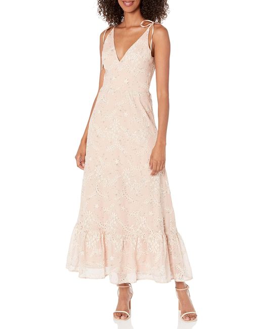 Dress the Population Sunny Sleeveless Vneck Tiered Skirt Maxi Dress in