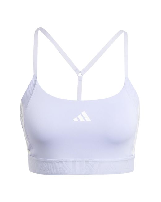 Adidas Blue Hyperglam Ribbed Training Bralette