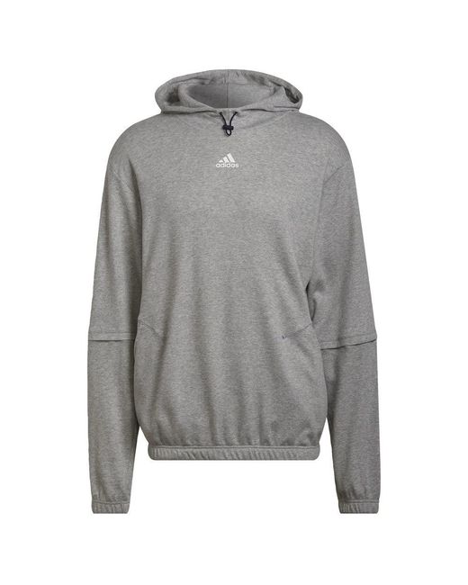 adidas Trvl Lightweight Hoodie in Gray for Men | Lyst