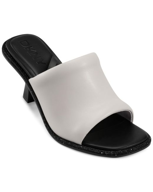 DKNY Black Reading-sandal Mule Evening Cushioned Insole Footwear Heeled