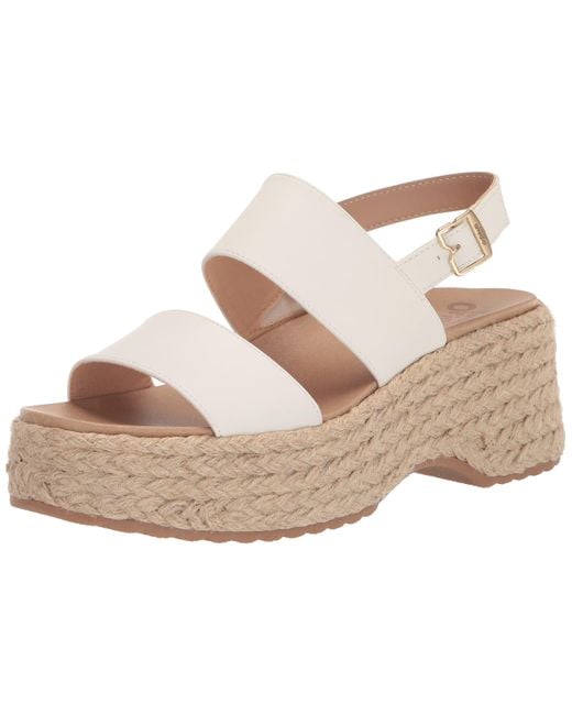 Dr. Scholls Black Shoes S Delaney Espadrille Wedge Sandal White Smooth 11 M