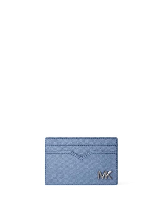 Michael Kors Blue Edison Notched Card Case for men