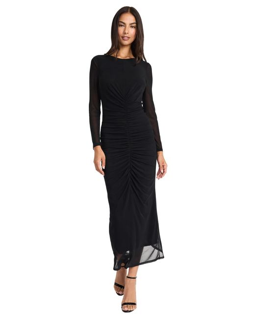 Anniversary Dress Donna Morgan Women's Long Sleeve Midi Dress Sheer Mesh Overlay, Sz Winter Cocktail Dress Anniversary Dress Donna Morgan Women's Long Sleeve Midi Dress Sheer Mesh Overlay, Sz Winter Cocktail Dress