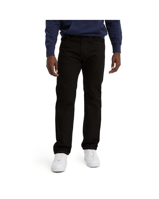 Levi's Black 505 Regular Fit Jeans for men