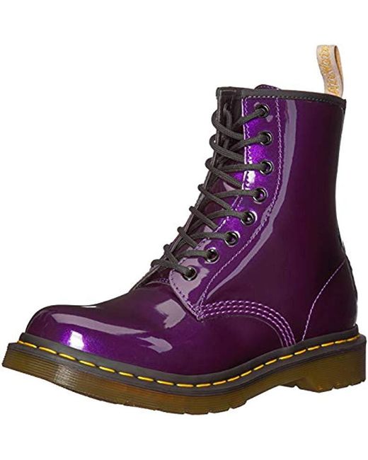 Dr. Martens Purple S Vegan 1460 Chrome Boot