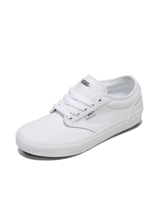 Vans White Atwood Shoe | Low-top Fashion Sneakers For Work