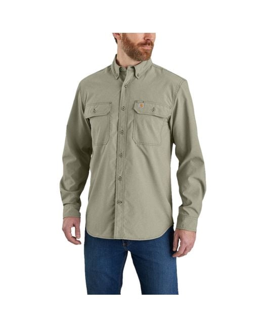 Carhartt Green Force Relaxed Fit Lightweight Long-sleeve Shirt for men