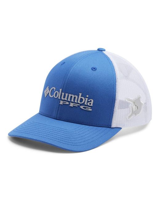 Columbia Blue Pfg Mesh Snap Back Ball Cap