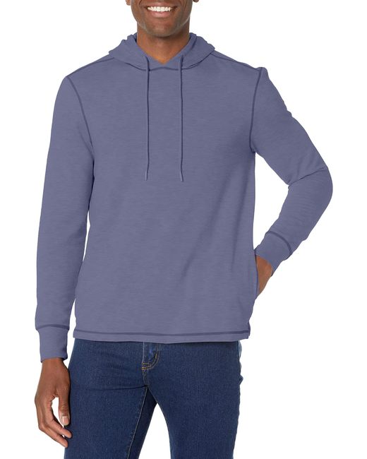 Jockey Blue Mens Cozy Pullover Lap Vent Hoodie Hooded Sweatshirt for men