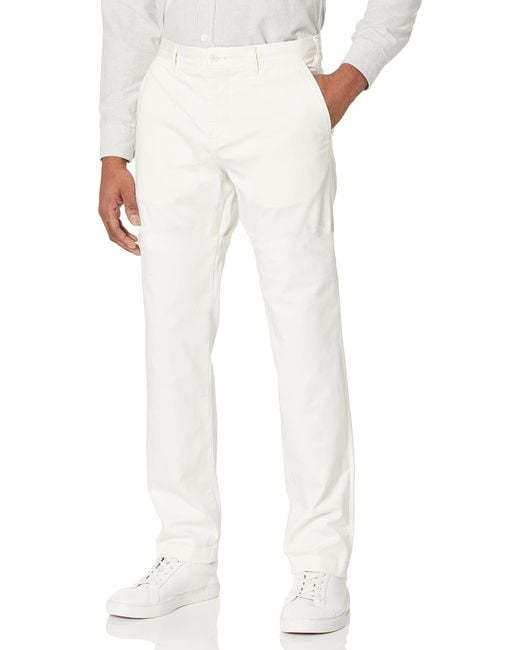 Lacoste White Solid Slim Fit Chino Pant for men