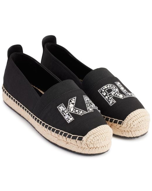 Karl Lagerfeld Black Paris Cushioned Insole Everyday Ika-flat Espadrille Platform