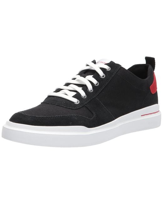 Cole Haan Black Grandpro Rally Canvas Court Sneaker ( Canvas/Optic) Shoes for men