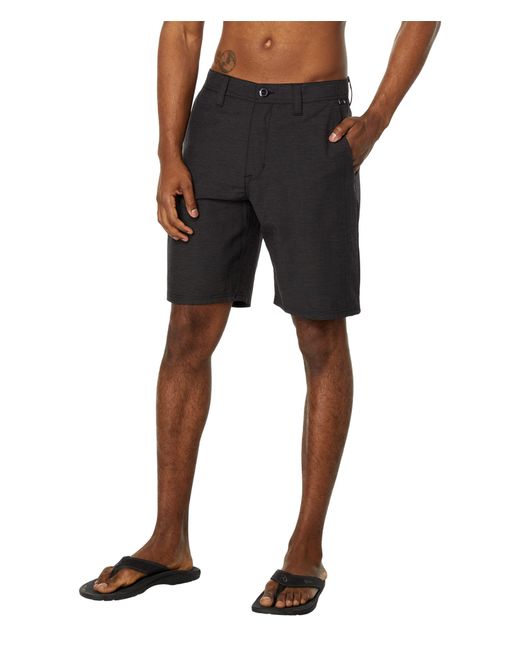 Volcom Black Regular Frickin Cross Shred Static 20" Hybrid Shorts for men