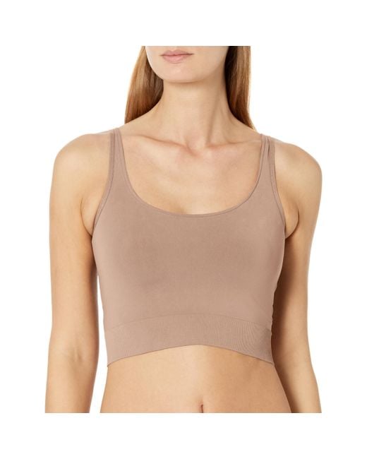 Maidenform M Smoothing Seamless Cropped Cami Shapewear in Natural