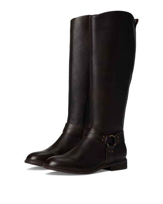 Lucky Brand Women's Black Hamila O-ring Harness Boots Knee High