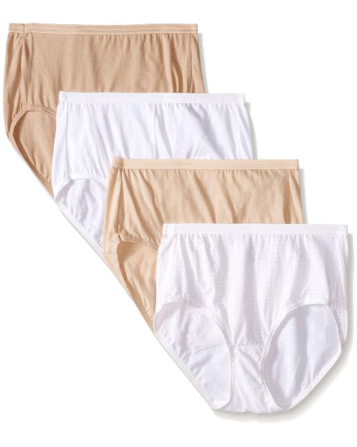 Hanes White Ultimate 4-pack Brief Panties