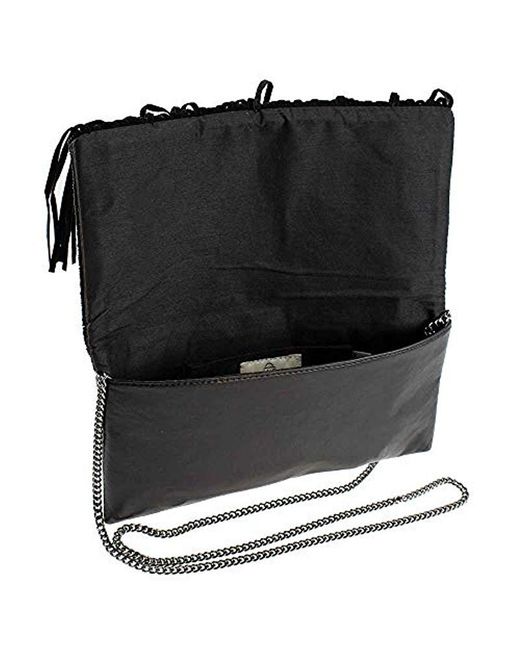 Mary Frances Dharma Black Gold Beaded Buddha Crossbody Handbag Clutch Bag New