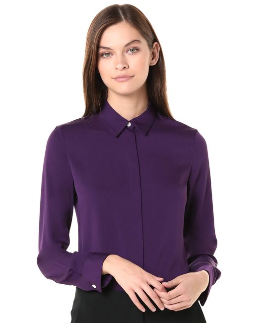Theory Silk Classic Fitted Shirt in 