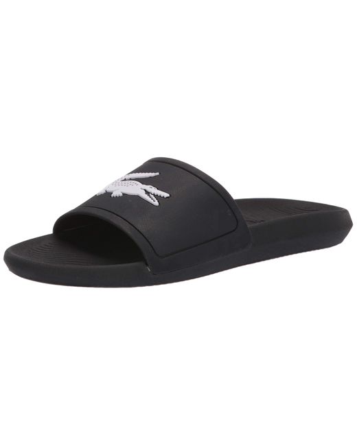 lacoste sandals black
