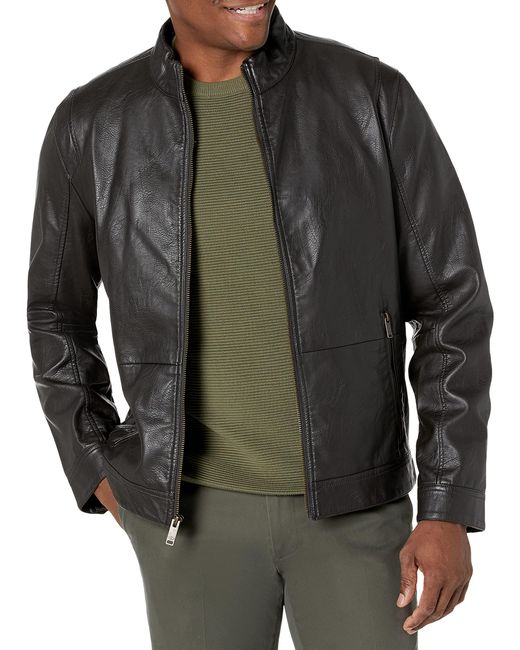 Dockers The Dylan Faux Leather Racer Jacket in Dark Brown (Brown) for Men -  Save 13% - Lyst