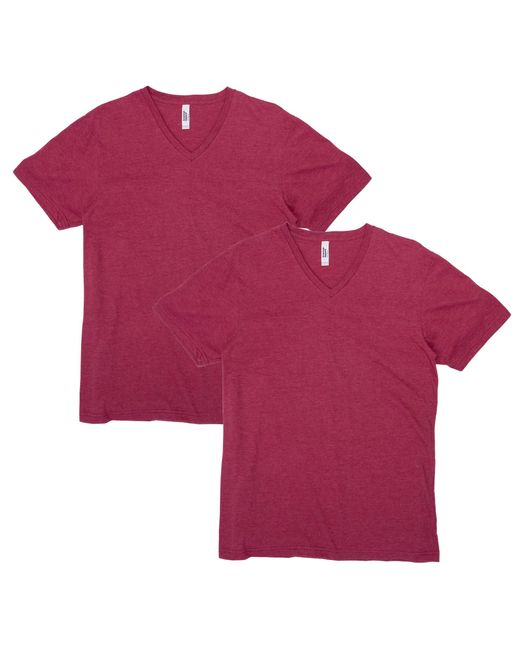 American Apparel Purple Cvc V-neck T-shirt