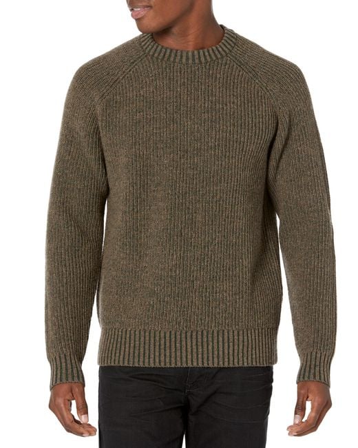 Pendleton Green Lambswool Crew Sweater for men
