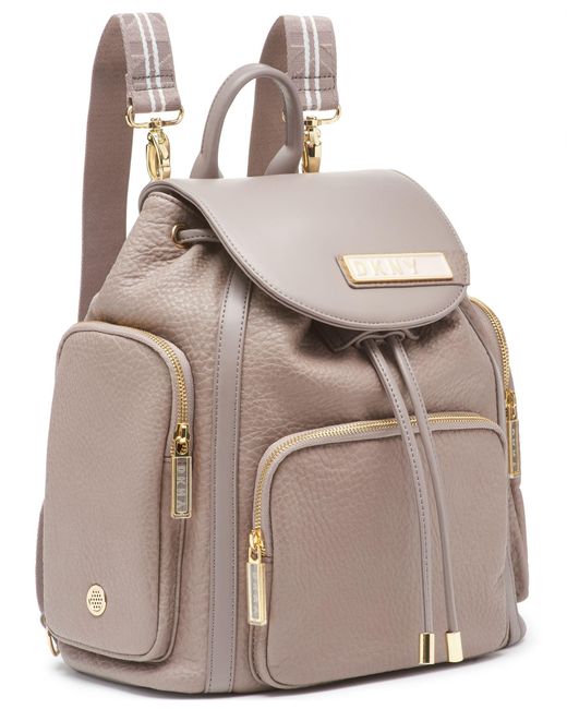 DKNY Brown Backpack Softside Carryon Luggage