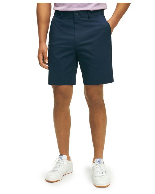 Brooks Brothers Blue 9" Performance Series Stretch Shorts for men