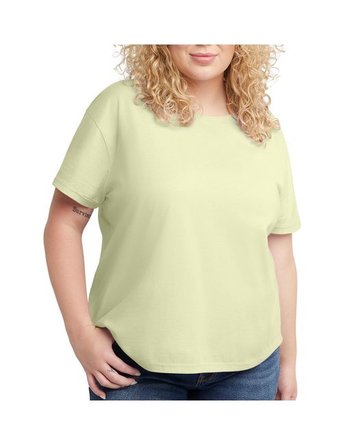 hanes yellow t shirt