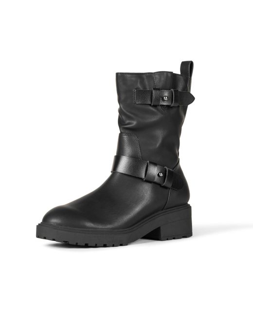 Amazon Essentials Black Cropped Biker Boot