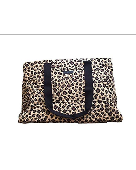 Vera Bradley Triple Compartment Travel Bag, Signature Cotton in Black