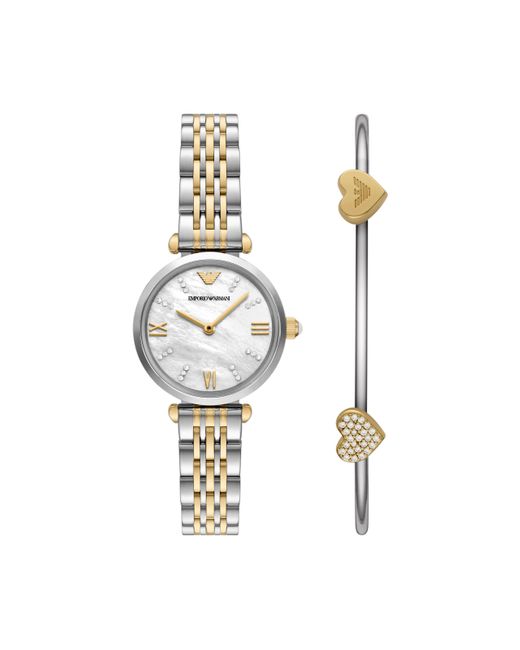 Emporio Armani Two-Hand Two-Tone Stainless Steel Emporio Armani Women main image 2