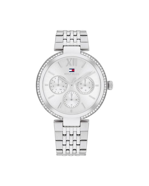 Tommy Hilfiger White Function Quartz Watch - Stainless Steel Wristwatch For