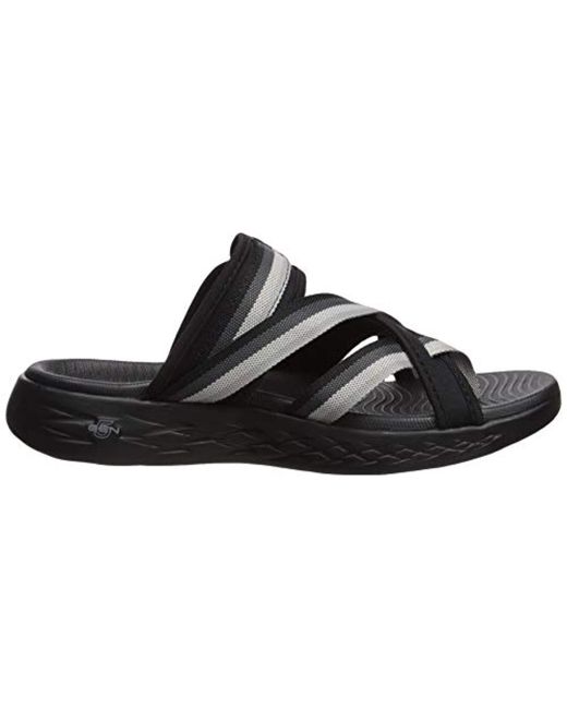 Womens Black On The Go 600 Summit Slide Sandal