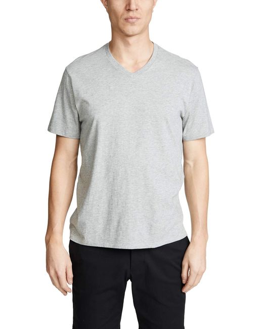 Vince Gray , , V-neck T-shirt, Heather Steel, X-small for men
