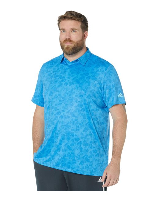 Adidas Blue Prisma Print Polo Shirt for men