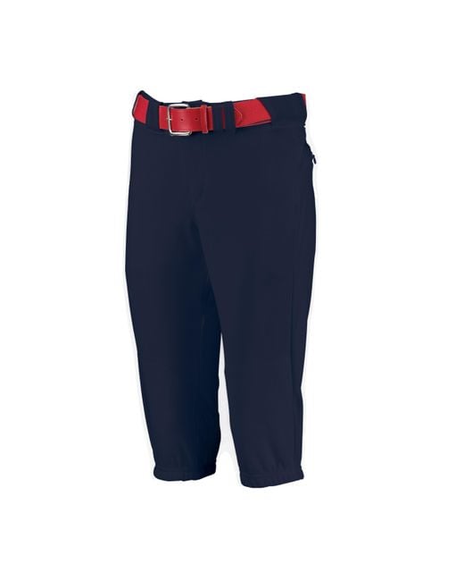 Russell Blue Women's Low Rise Diamond Fit Softball Knicker Pants - Beltloop, Pockets, Comfortable & Stylish Bottoms Navy S