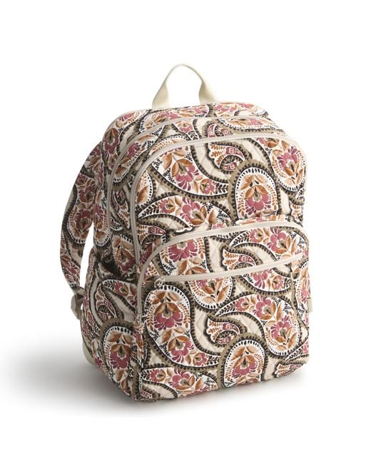 Vera Bradley Multicolor Premium Cotton Large Bancroft Backpack