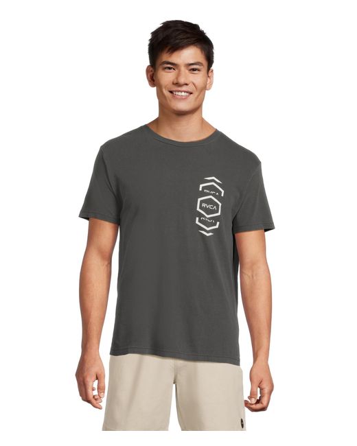 RVCA Gray Hexalot Short Sleeve for men