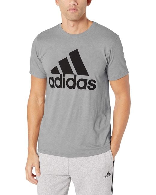 Adidas Gray Badge Of Sport Classic Tee for men